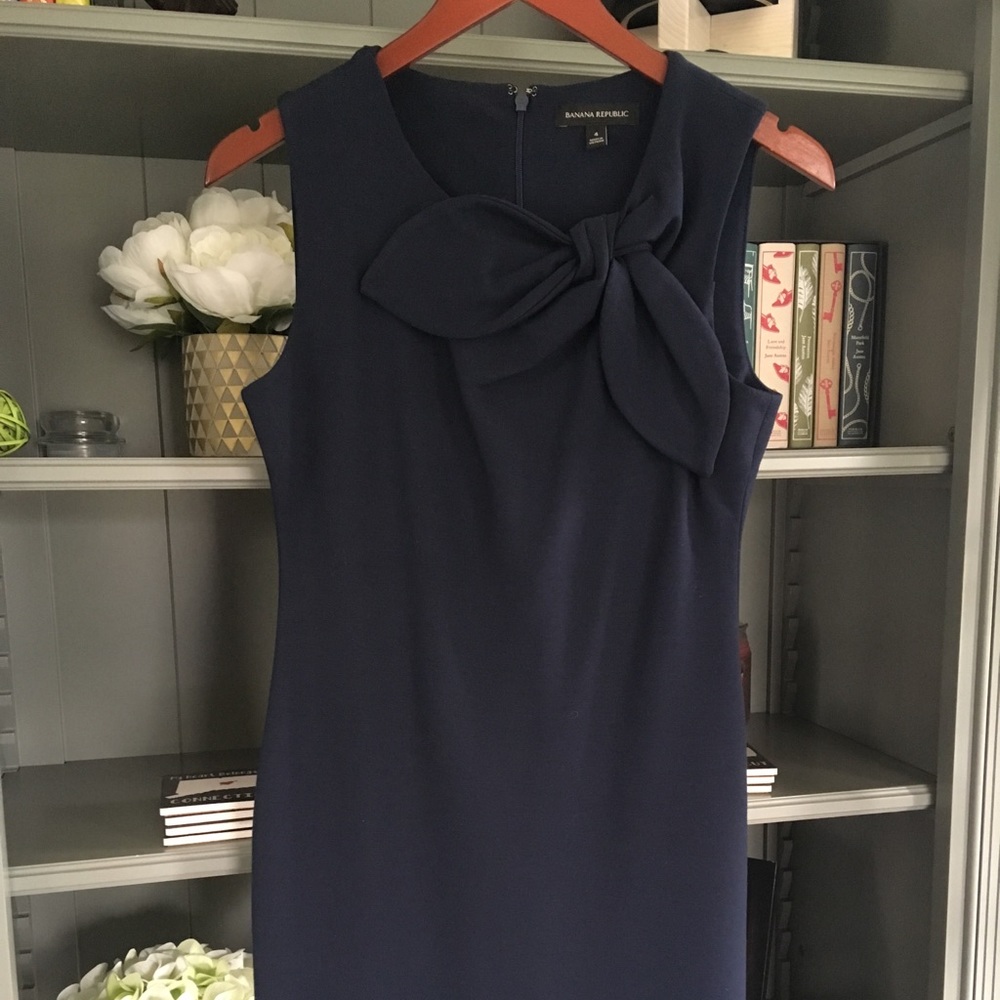 Beautiful Navy Blue Banana Republic Sheath Dress
